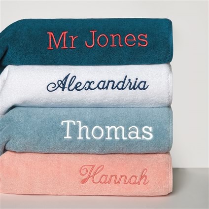 Personalised towels